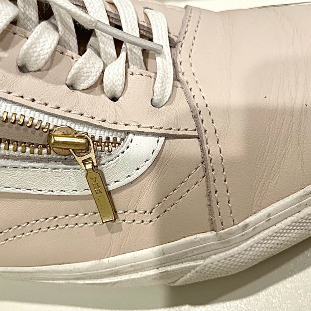 Rare Find! Vans Old Skool Light Pink Leather Men 7.5 | Wm 9 | EUC - Picture 3 of 12